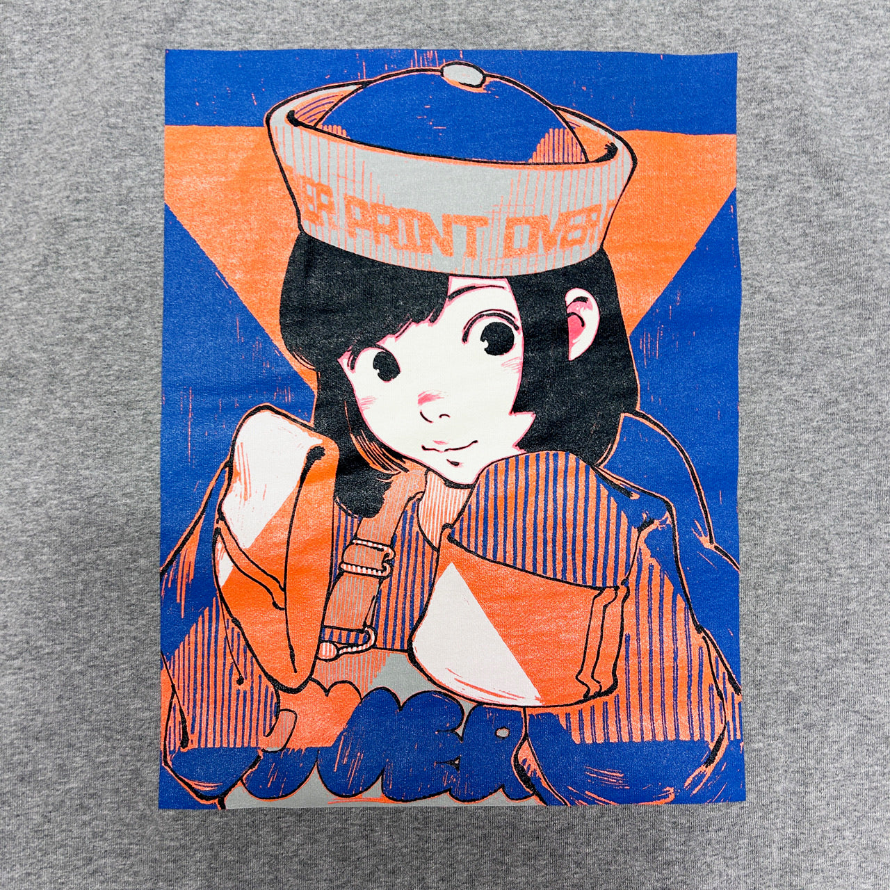 POP ART back pile sweatshirts Ver:15 heather gray