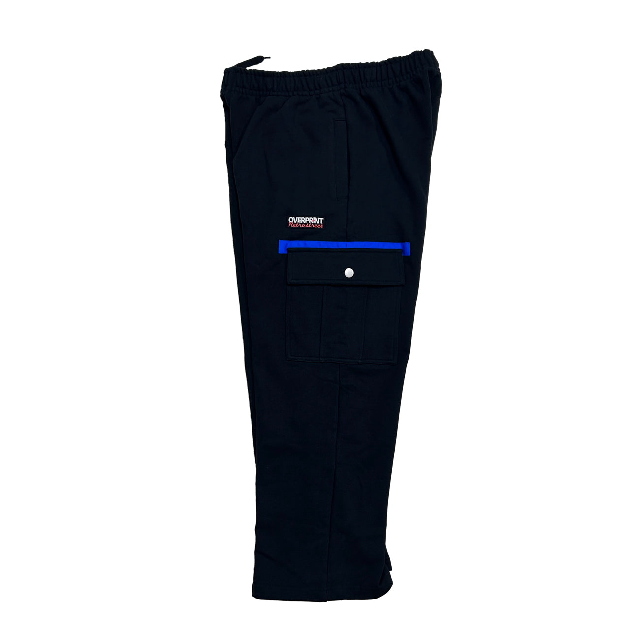 sweat cargo pants black